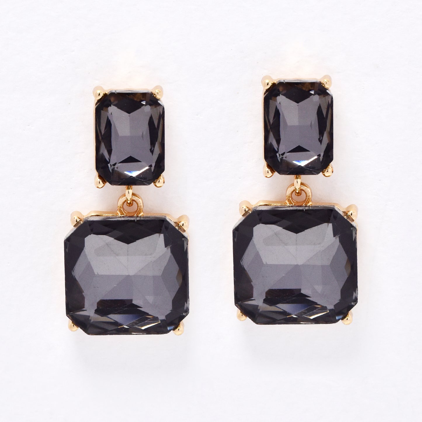 YE6255 - 38mm crystal drop earrings