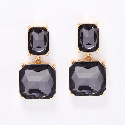 YE6255 - 38mm crystal drop earrings