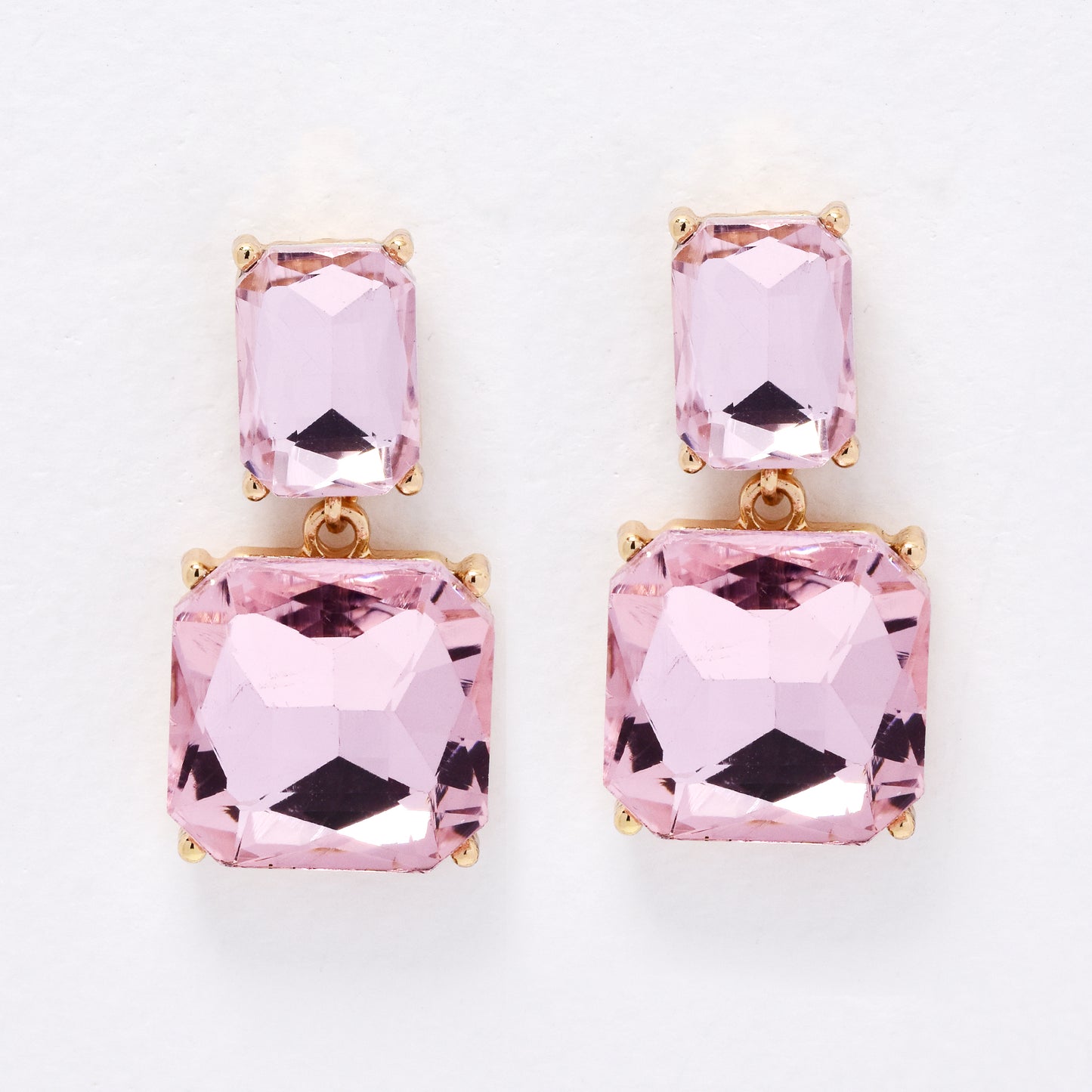 YE6255 - 38mm crystal drop earrings