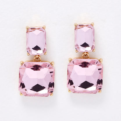 YE6255 - 38mm crystal drop earrings