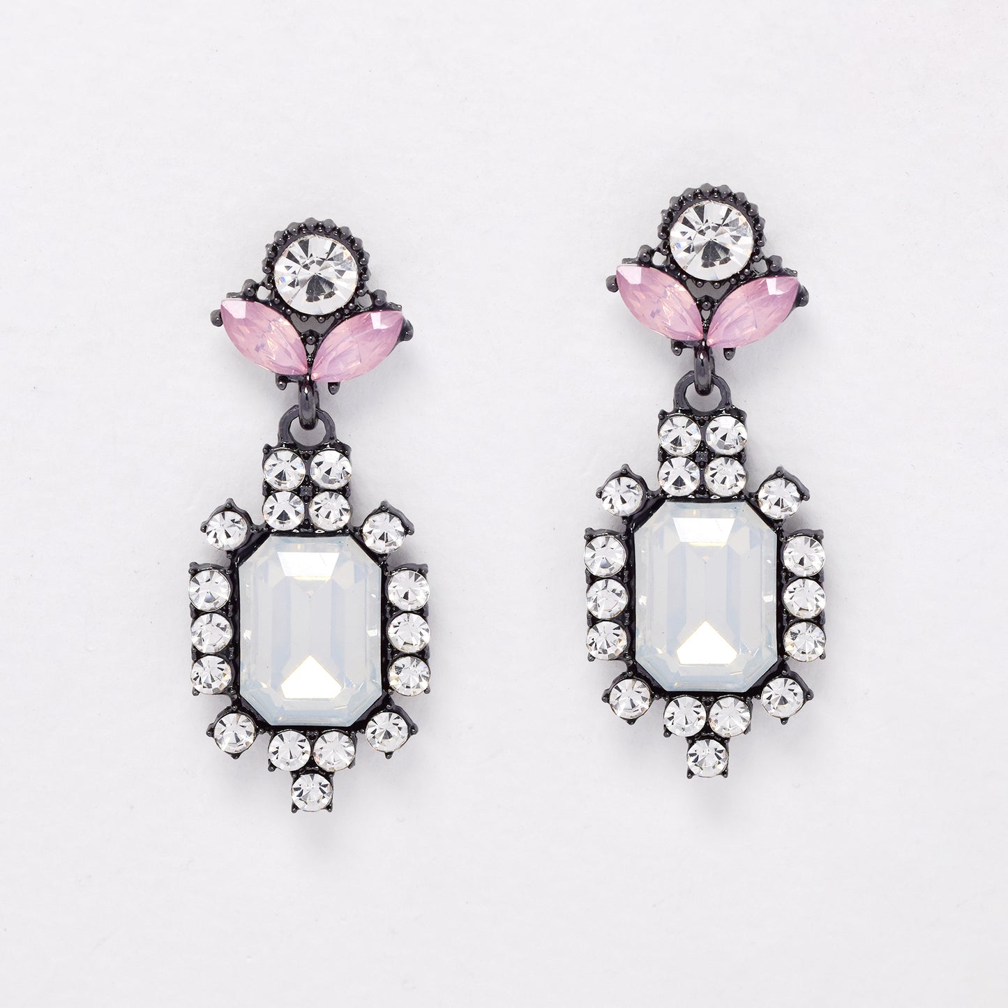 YE6694 - Fashion 43mm x 16mm multicolour stone earring