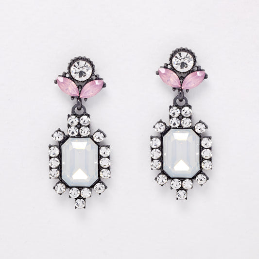 YE6694 - Fashion 43mm x 16mm multicolour stone earring