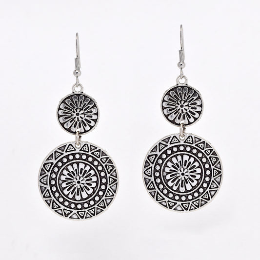 YE6710 - Fashion 66mm round drop earring