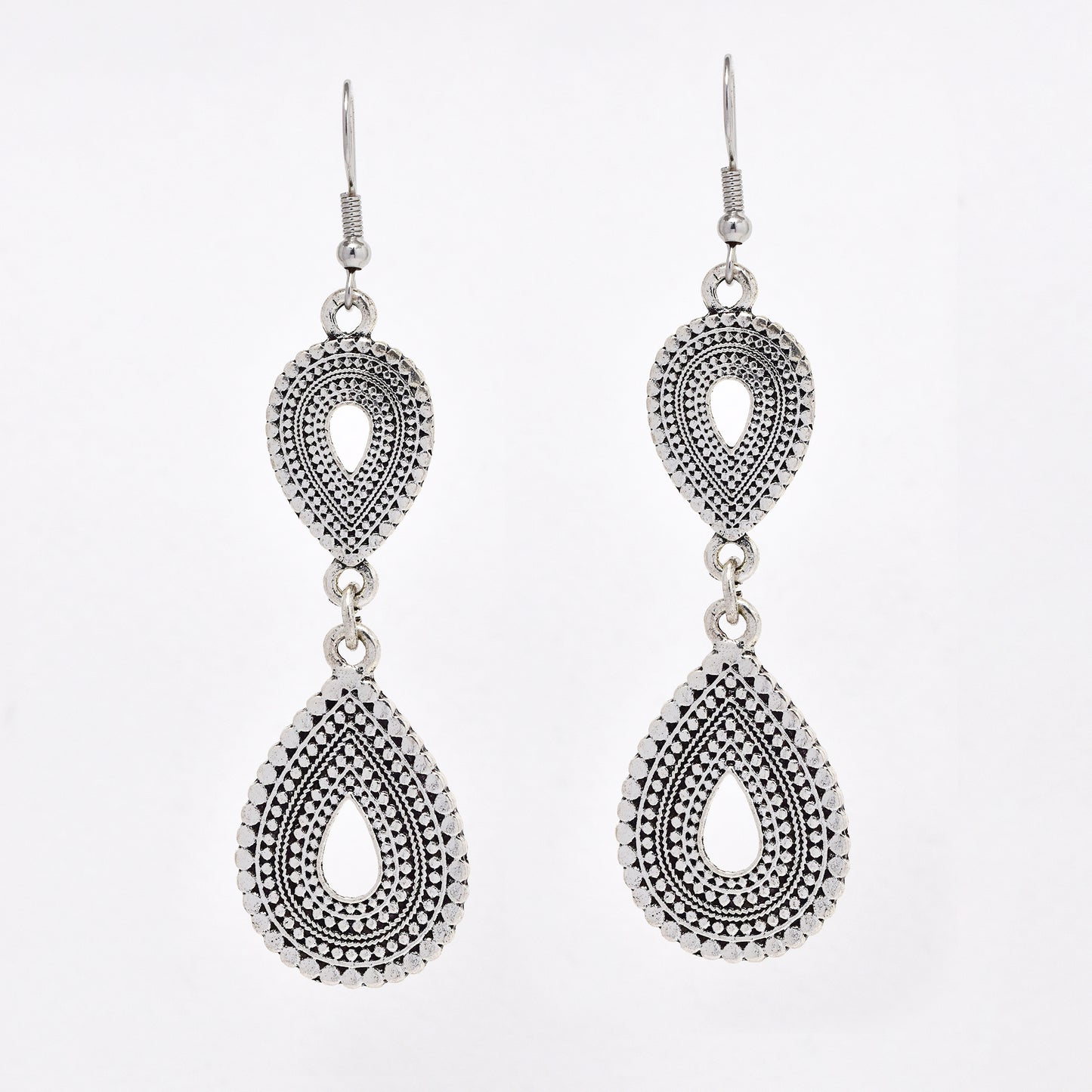 YE6713 - Fashion 76mm dotted vintage drop earring