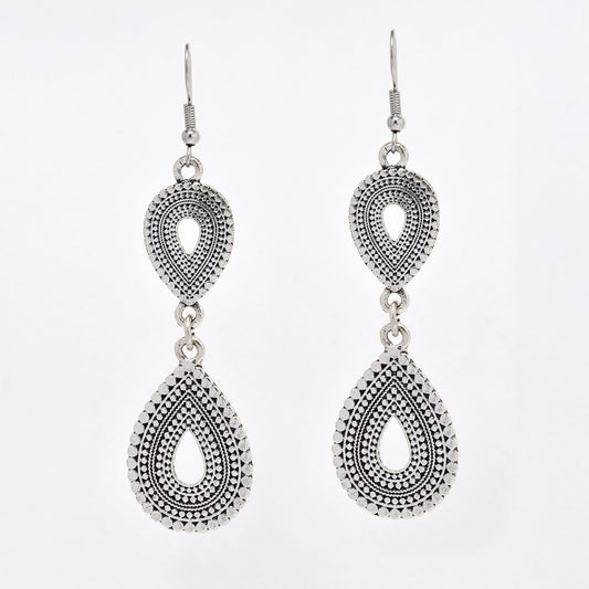 YE6713 - Fashion 76mm dotted vintage drop earring