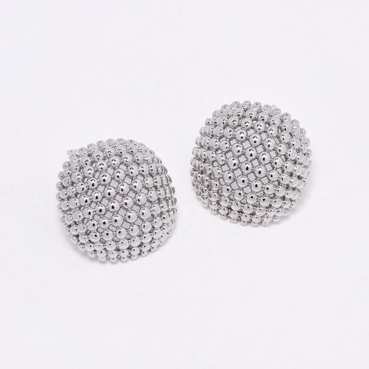 YE6715 - Fashion 21mm round mesh studs