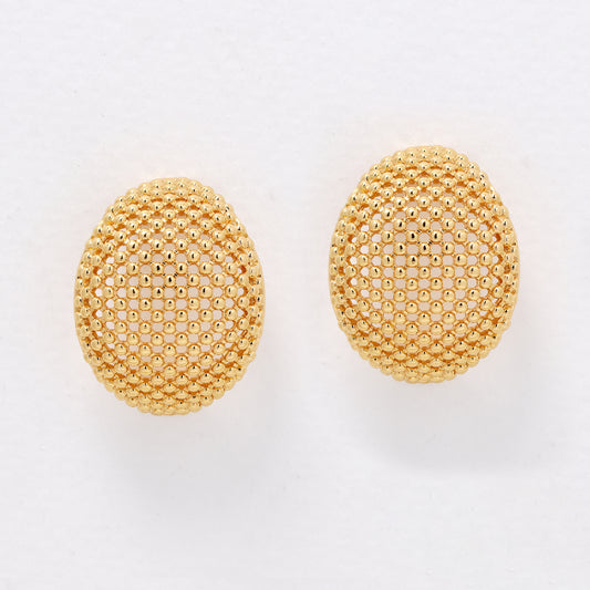 YE6718 - Fashion 25mm x 20mm medium domed mesh studs