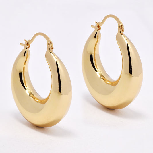 YE6722 - Fashion 35mm large chunky creole hoops