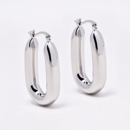 YE6726 - Fashion 37mm x 7mm medium oval hoops