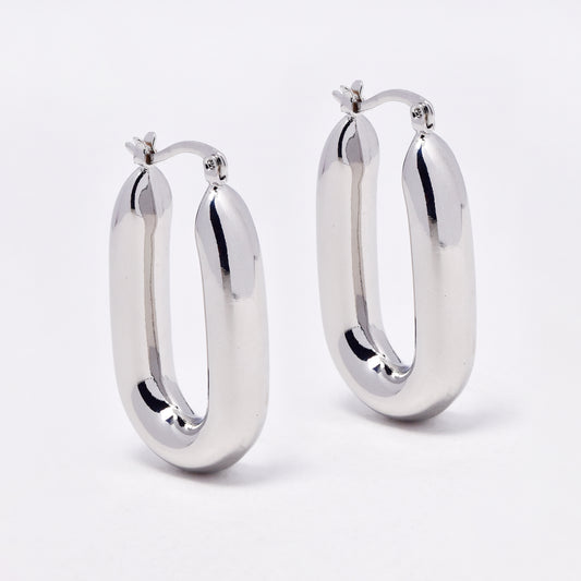 YE6726 - Fashion 37mm x 7mm medium oval hoops