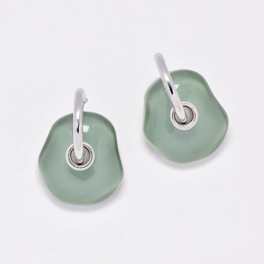 YE6740 - Fashion organic drop hoop studs