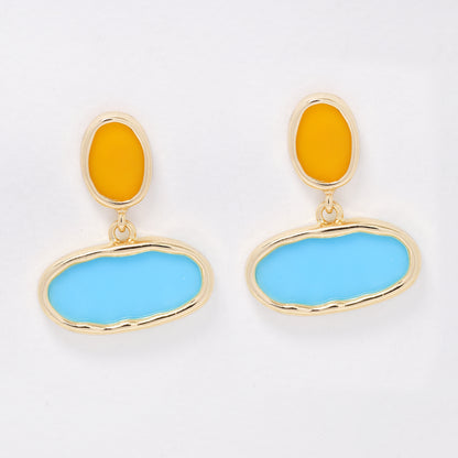 YE6742 - Fashion two tone drop studs