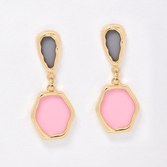 YE6743 - Fashion two tone drop studs
