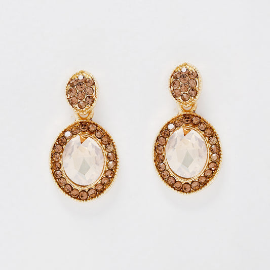YE7552 - Crystal drop stud earring