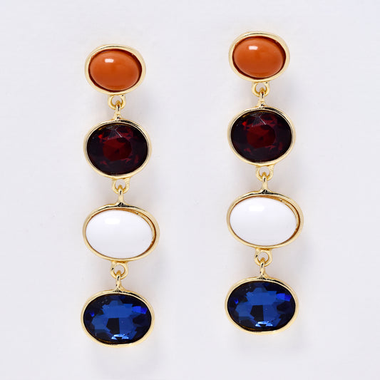 YE7660 - Crystal drop stud earring