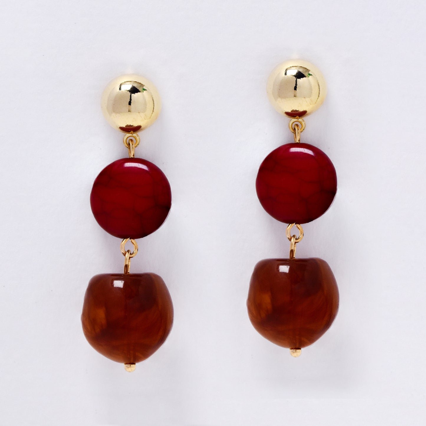 YE7664 - Resin drop stud earrings
