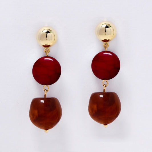 YE7664 - Resin drop stud earrings