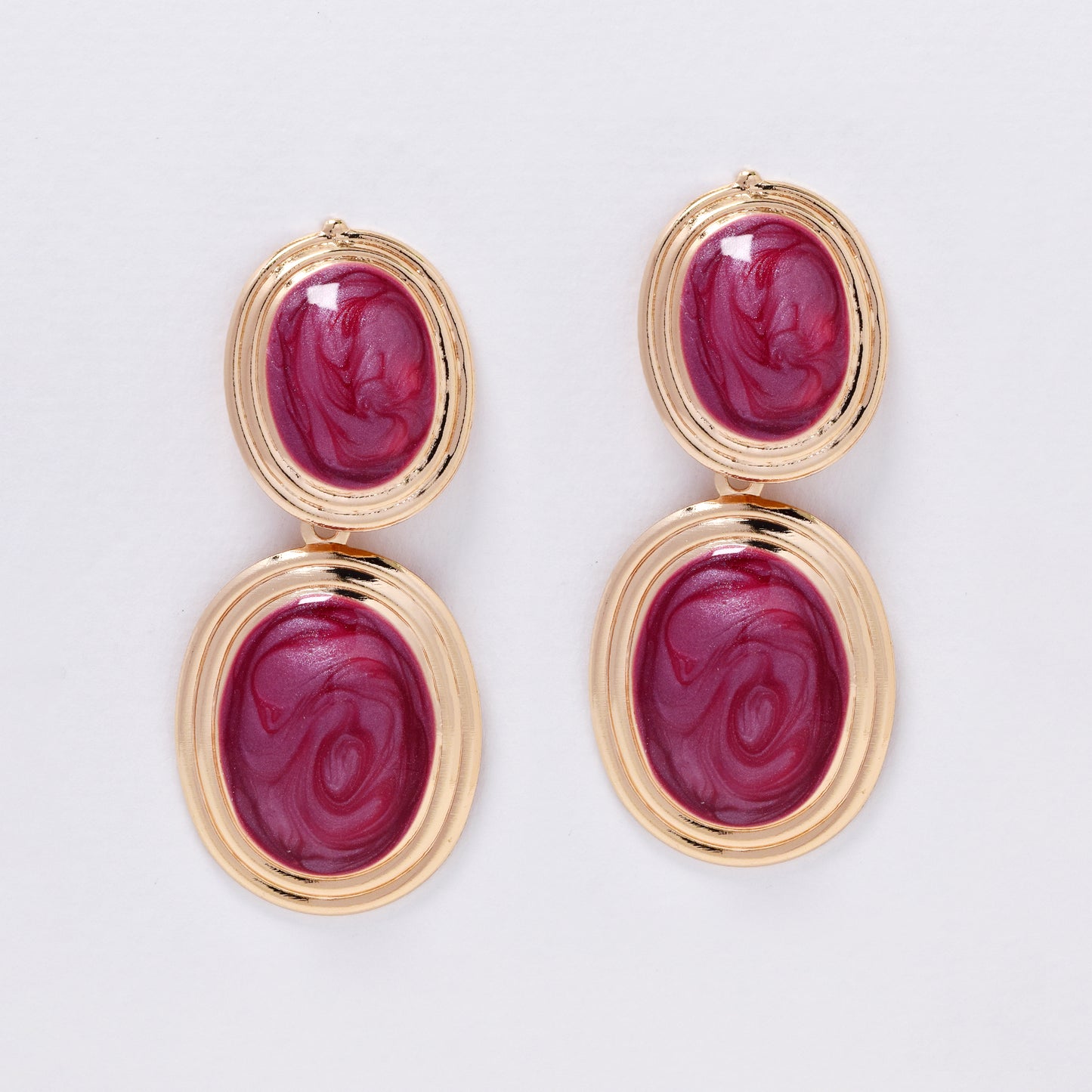 YE7667 - Enamel drop stud earring