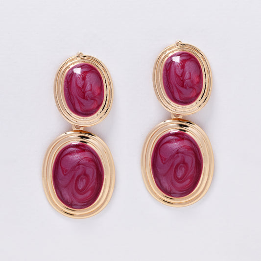 YE7667 - Enamel drop stud earring
