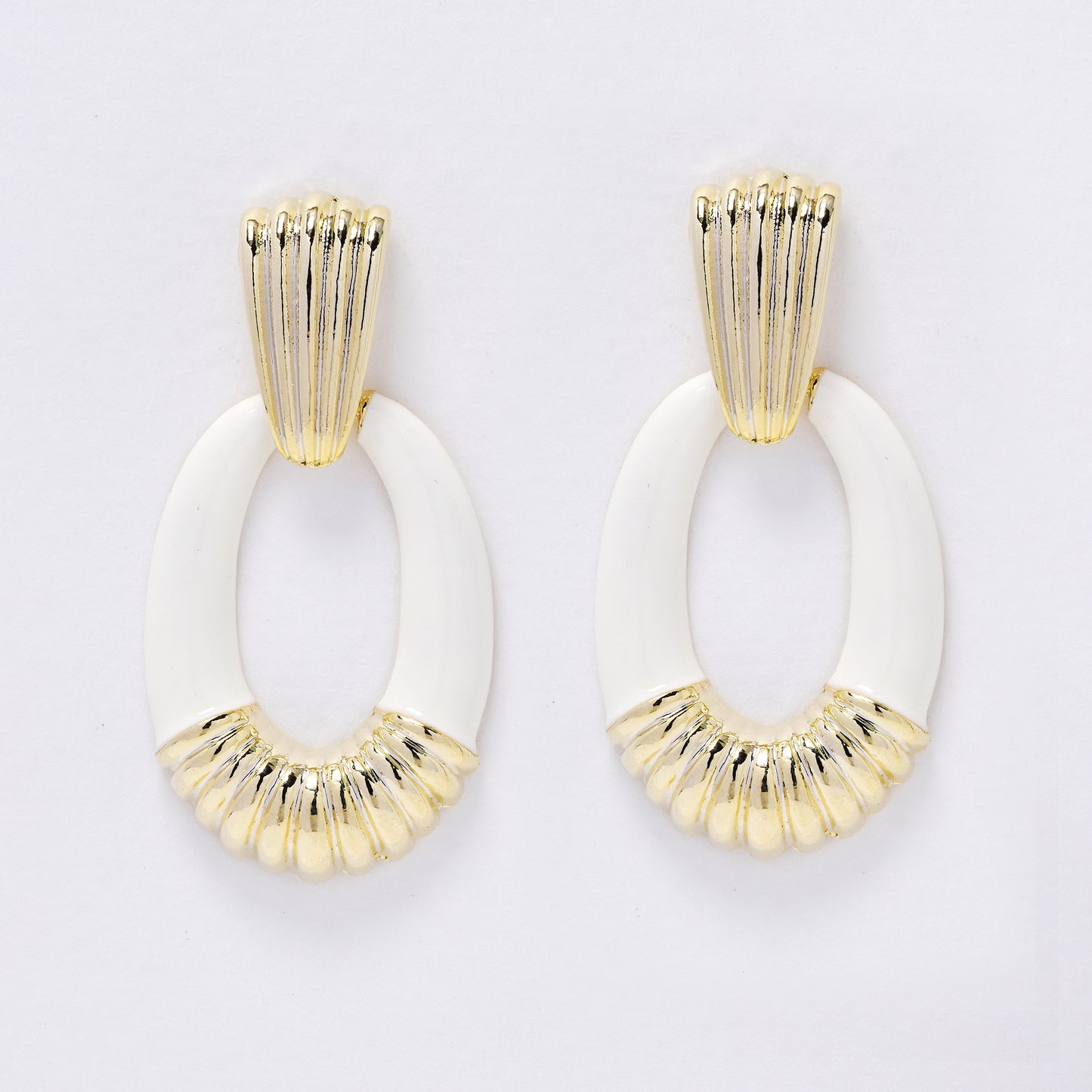 YE7681 - Enamel drop stud earring