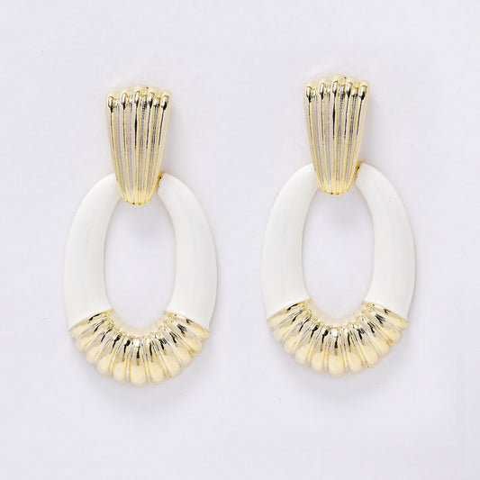 YE7681 - Enamel drop stud earring
