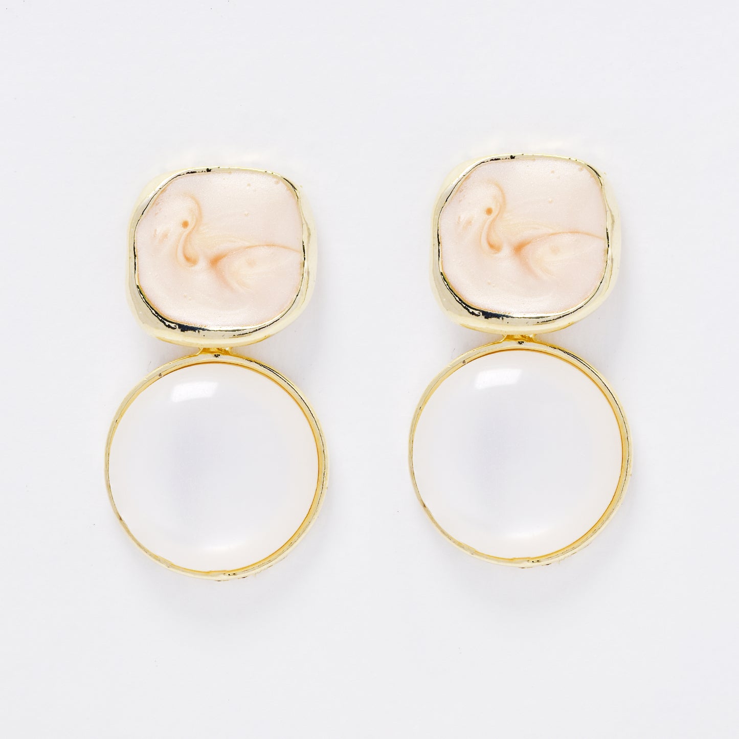 YE7684 - Enamel & resin drop stud earring