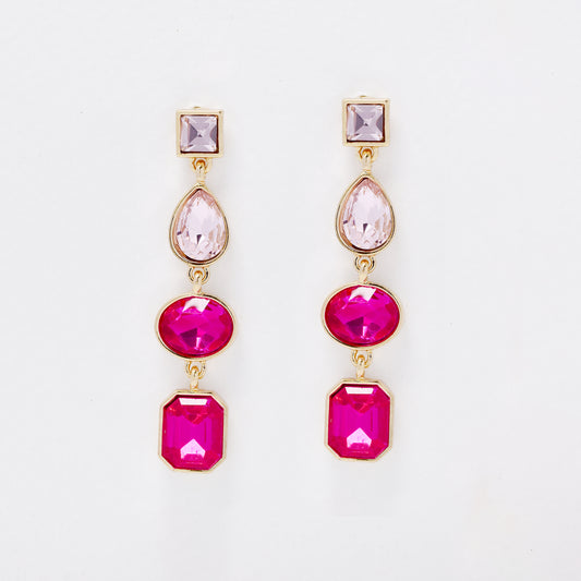 YE7714 - Crystal drop stud earring