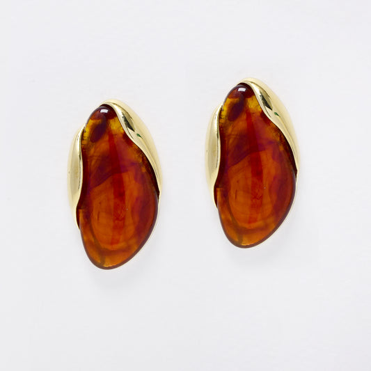 YE7723 - Organic shaped statement stud earring