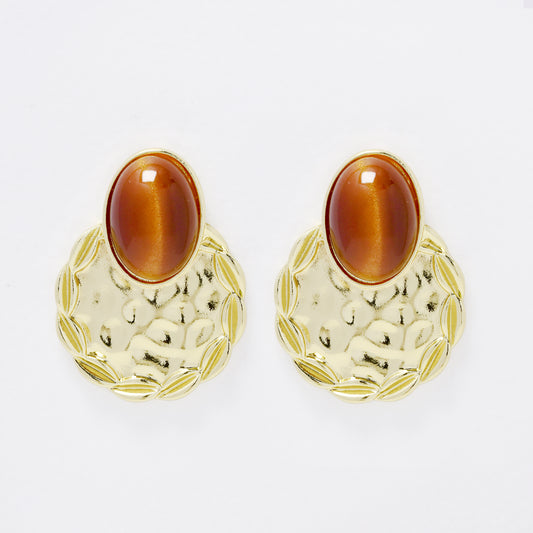 YE7731 - Statement cat's eye stud earring