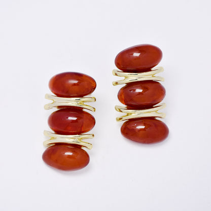 YE7739 - Enamel drop stud earring
