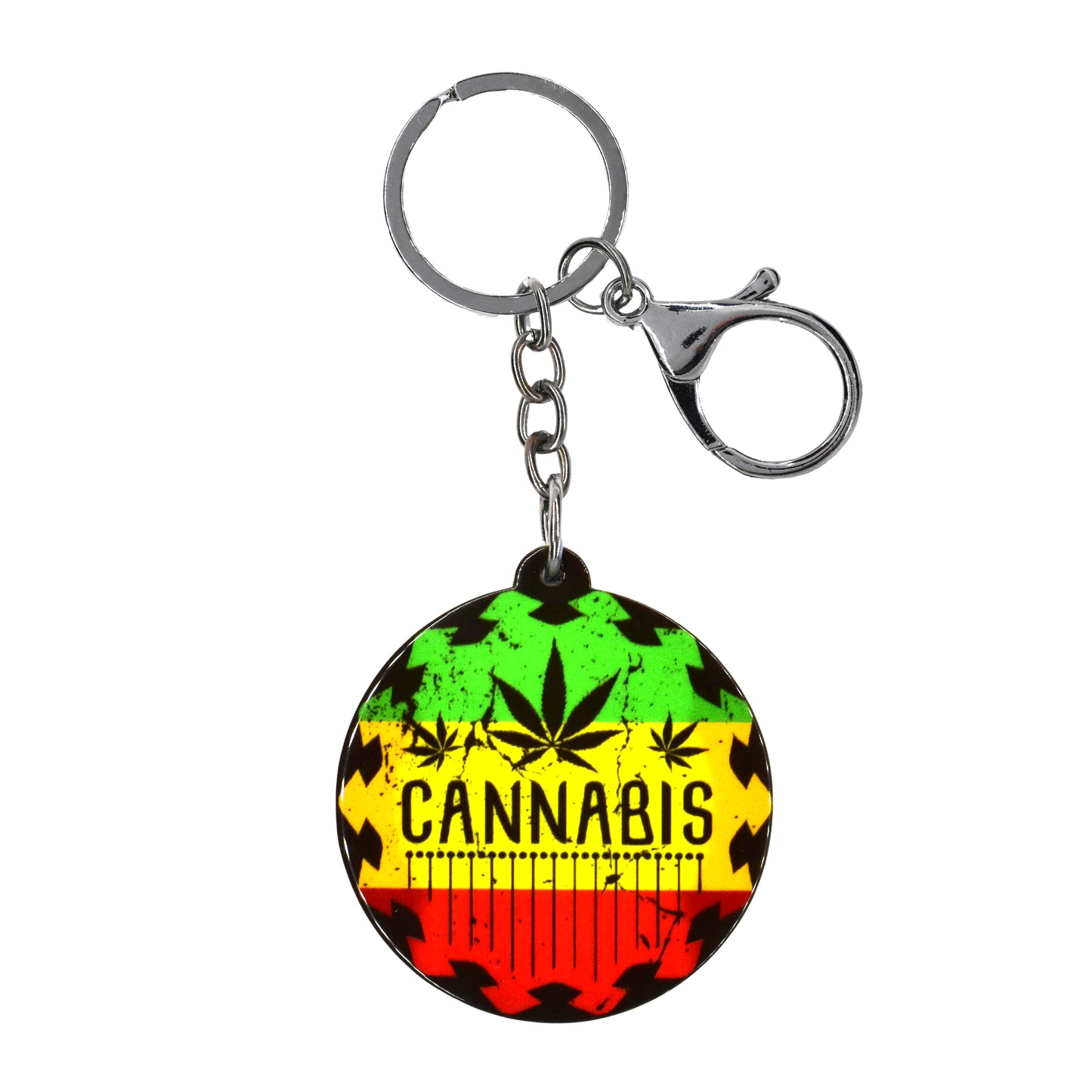 2 Pack reggae cannabis leaf keyrings