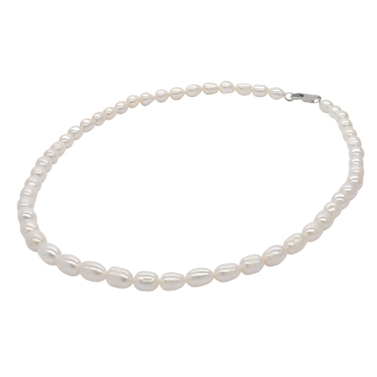 6mm White freshwater pearl necklace - YN3109