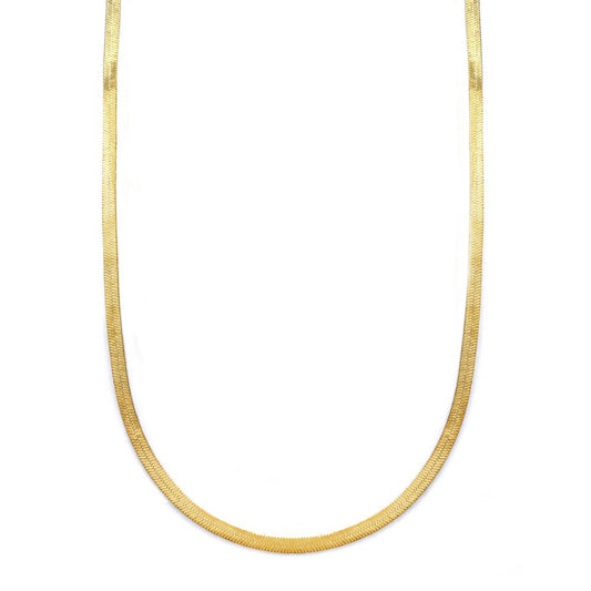 Fashion gold plated herringbone chain