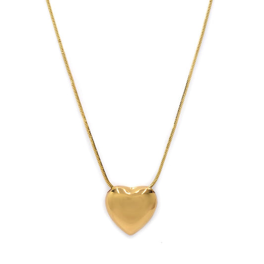 Fashion gold plated heart necklace