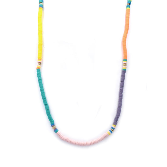 Fashion best multi colour beaded necklace with gold balls - YN4380