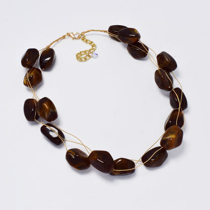 YN6358 - Fashion statement floating bead necklace