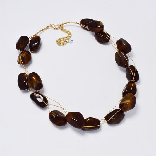 YN6358 - Fashion statement floating bead necklace
