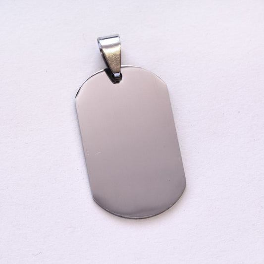 Buy 1 get 1 FREE - Stainless steel rectangular disc pendant - SSYP4803