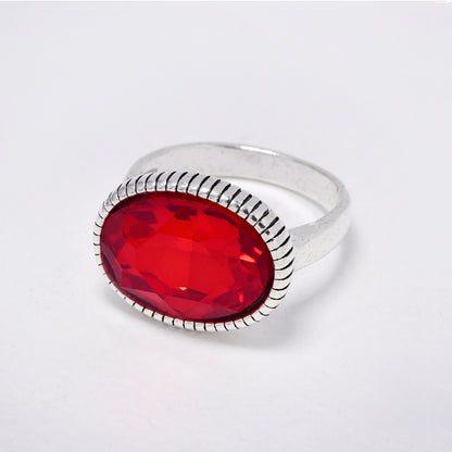 YR6792 - Fashion statement crystal line rim ring