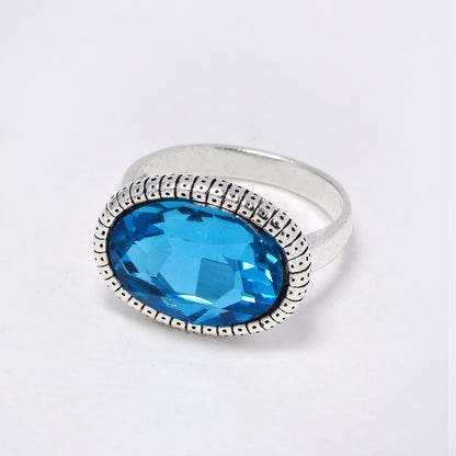 YR6793 - Fashion statement crystal dotted rim ring