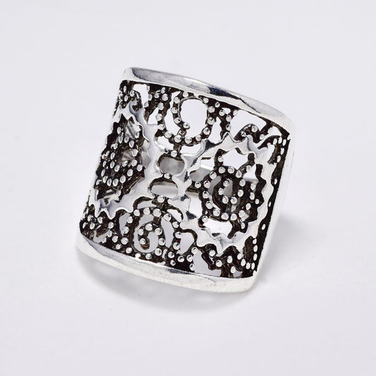 YR6795 - Fashion spiral cutout statement ring