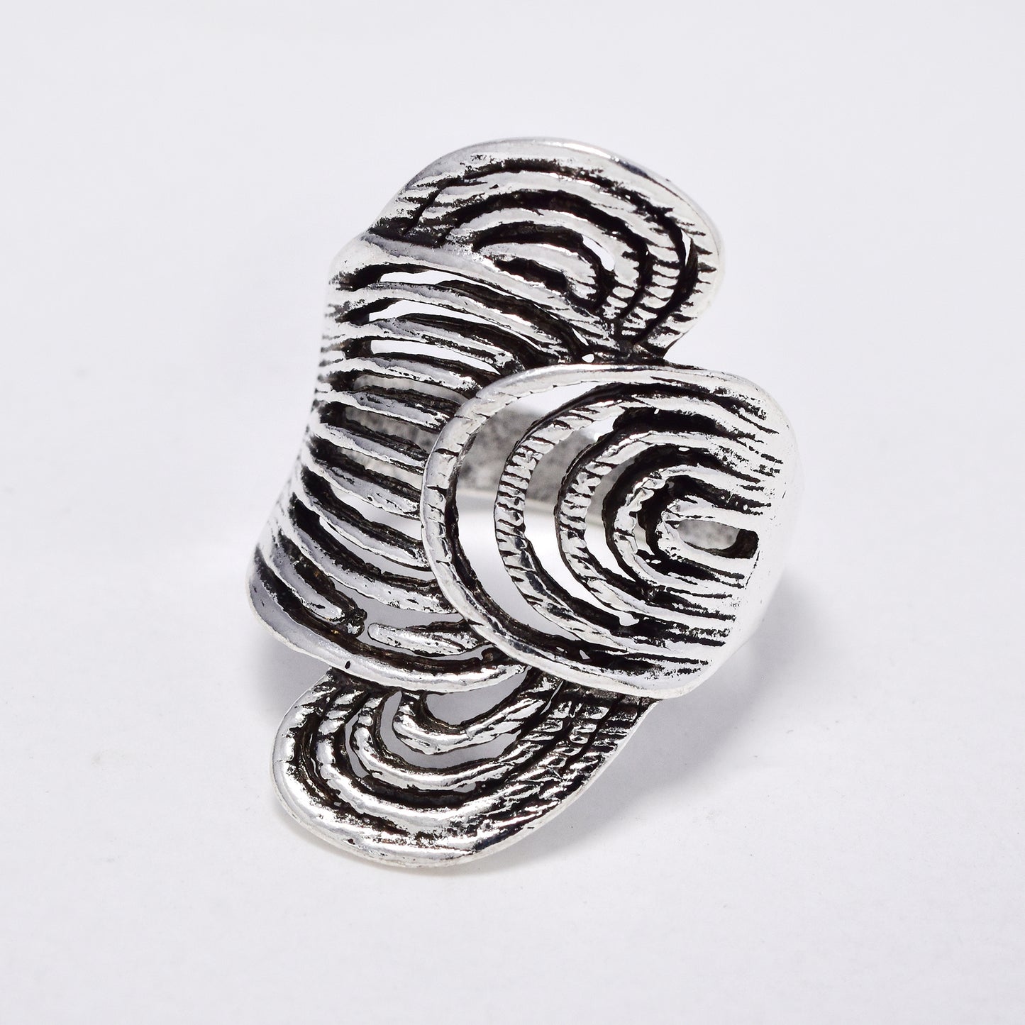 YR6796 - Fashion swirl statement ring