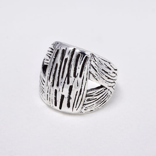 YR6797 - Fashion wood textured ring
