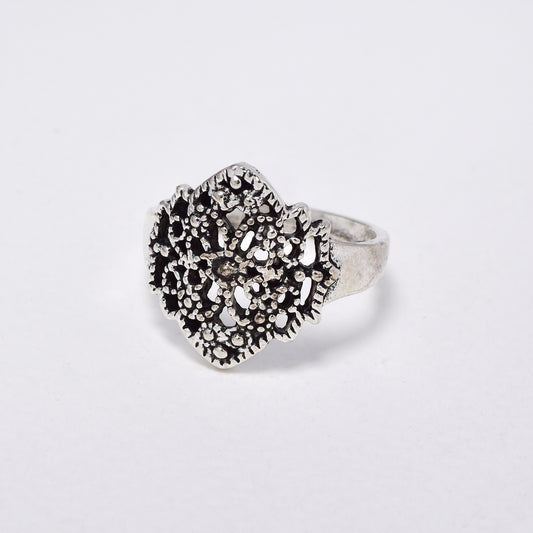 YR6798 - Fashion lattice flower design ring
