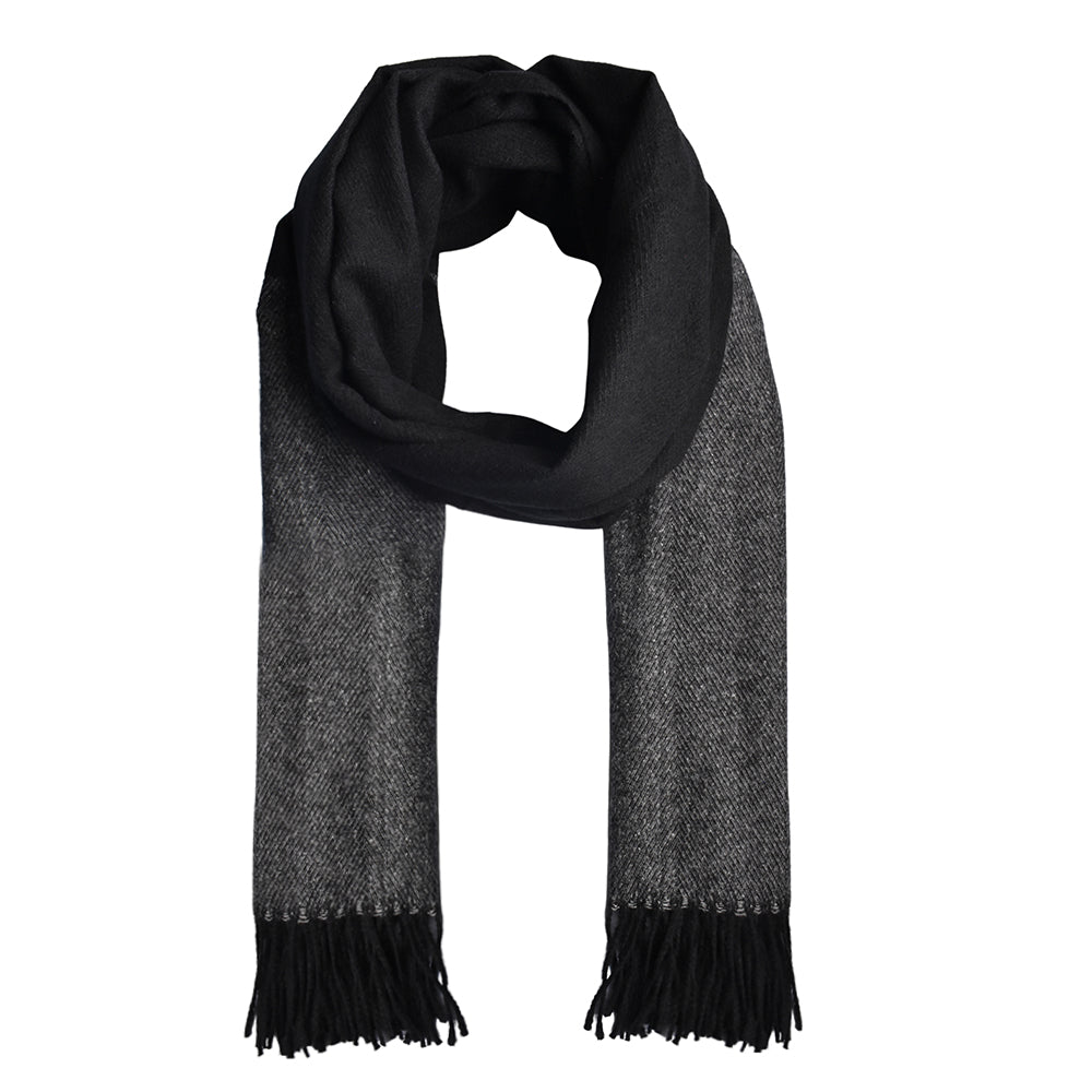 Colour blocked tassel scarf - YS3119