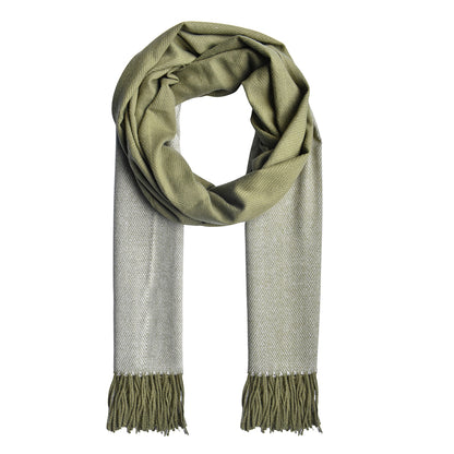 Colour blocked tassel scarf - YS3119