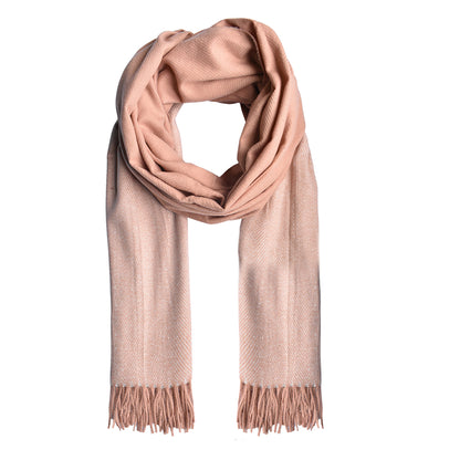 Colour blocked tassel scarf - YS3119