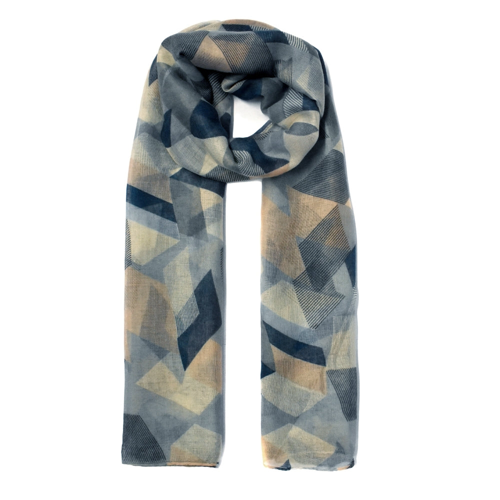 Overlapping geometric print scarf - YS3124