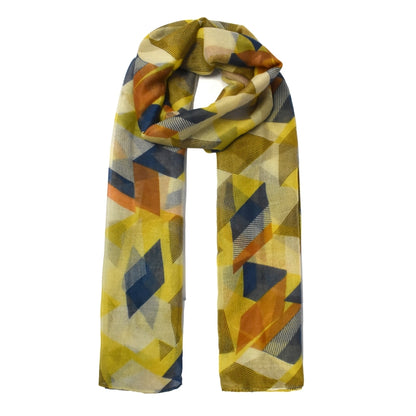 Overlapping geometric print scarf - YS3124