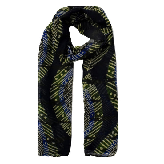 Tribal leaf print scarf - YS3126